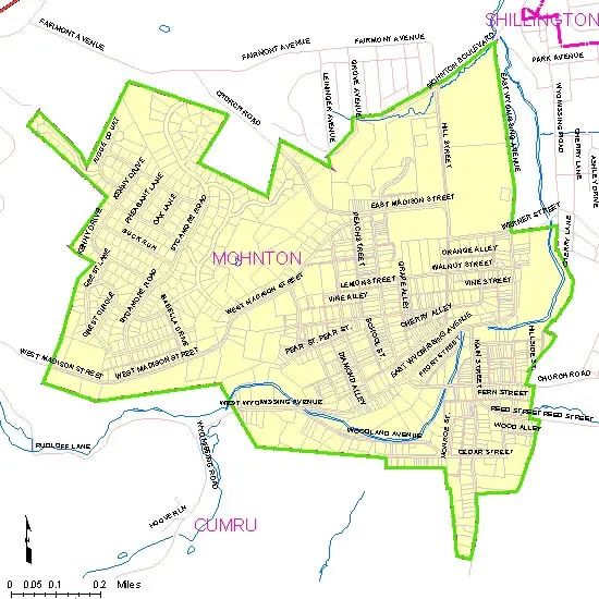 Street Map of Mohnton Borough