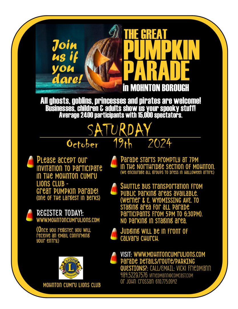 Great Pumpkin Registration Letter