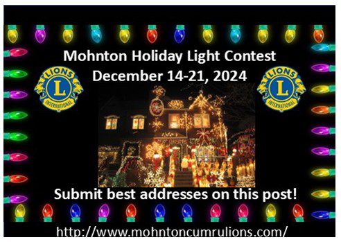 Holiday Light Contest Dec 2024